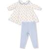 Peter Pan Collar Dress and Leggings Western Sunflower - Mixed Apparel Set - 1 - thumbnail