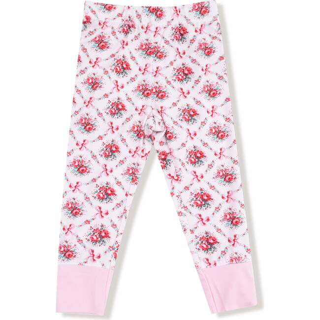 Long Sleeve Loungewear Set Rose Bow Lattice - Mixed Apparel Set - 3