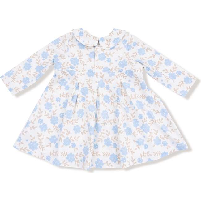 Long Sleeve Peter Pan Collar Dress and Bloomer Baby Blue Floral - Dresses - 2
