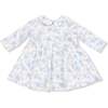 Long Sleeve Peter Pan Collar Dress and Bloomer Baby Blue Floral - Dresses - 2