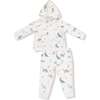 Zip Hoodie and Jogger Set Soft Dinos, French Terry- Green - Mixed Apparel Set - 1 - thumbnail