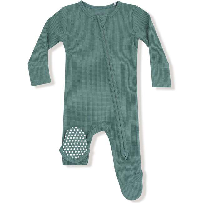 2 Way Zipper Footie Basics, Frosty Spruce