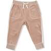 Zip Hoodie + Varsity Stripe Jogger Set Velour Teddy Bear - Mixed Apparel Set - 3