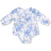 Long Sleeve Kimono Bodysuit with Ruffle + Elastic Cuff Dream Cottage Floral Blue - Onesies - 1 - thumbnail