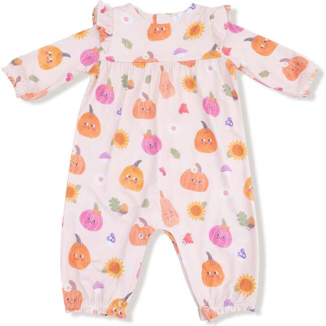 Ruffle Sleeve Romper AUTUMN PUMPKINS, Pink