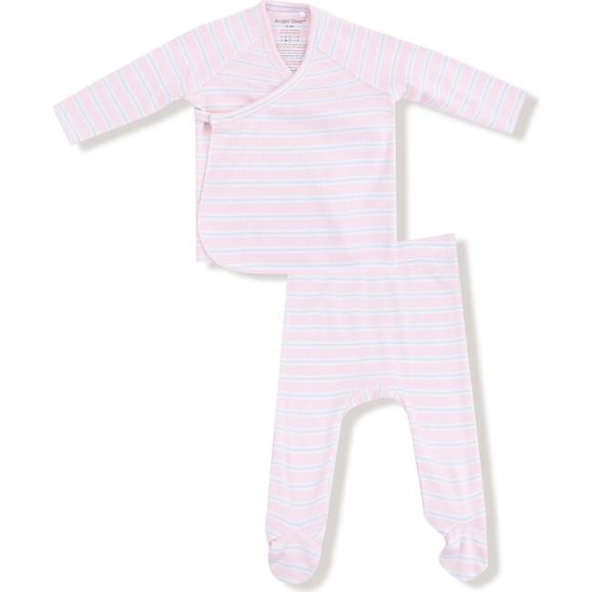 Kimono & Footed Pant Basics, Multi Stripe, Pink