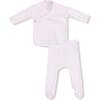 Kimono & Footed Pant Basics, Multi Stripe, Pink - Mixed Apparel Set - 1 - thumbnail
