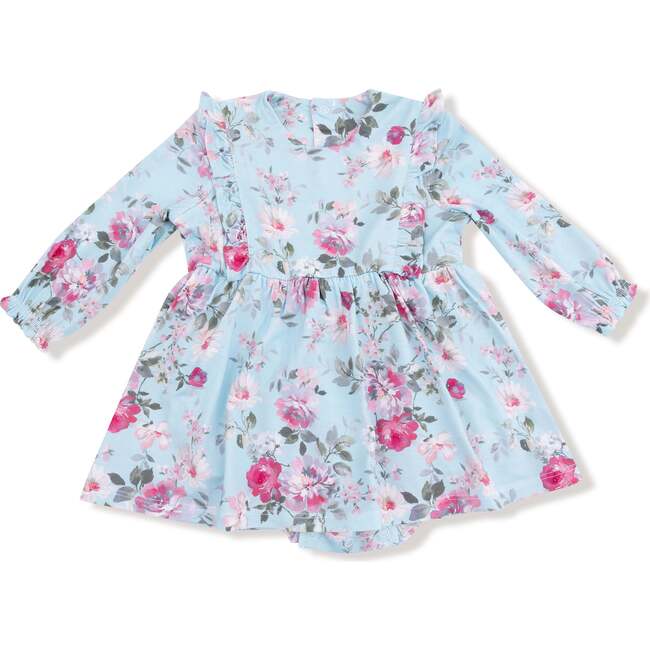 Ruffle Long Sleeve Bodysuit Dress Charlotte Floral