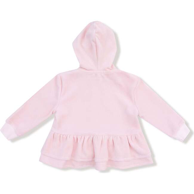 Zip Peplum Hoodie + Jogger Velour Teddy Bear - Mixed Apparel Set - 2