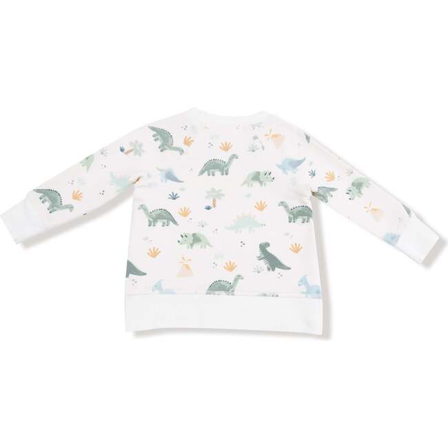 Raglan Sweatshirt + Jogger Set Soft Dinos, French Terry- Green - Mixed Apparel Set - 2