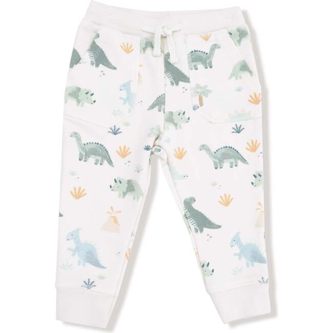 Raglan Sweatshirt + Jogger Set Soft Dinos, French Terry- Green - Mixed Apparel Set - 3