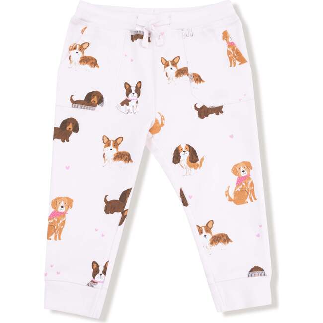 Drop Sleeve Sweatshirt and Jogger Best Friend Dogs, French Terry, Pink - Mixed Apparel Set - 3