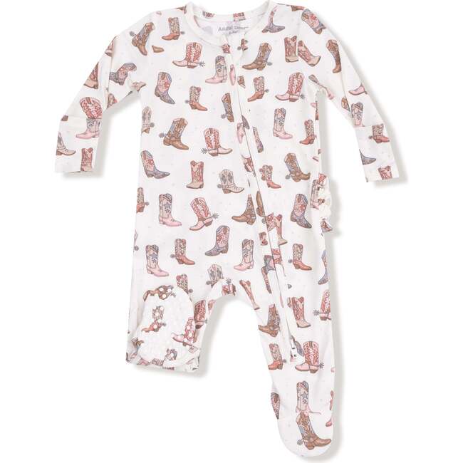 2 Way Zipper Ruffle Back Footie Future Cowgirl