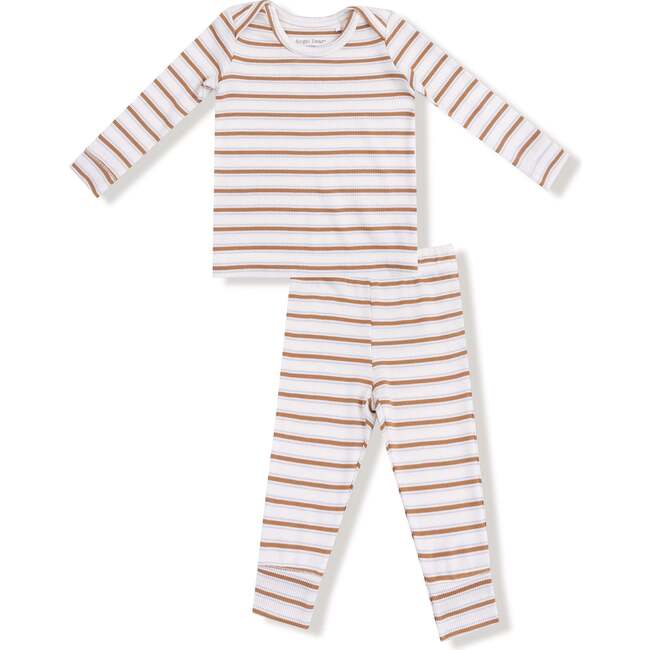 Loungewear Set Basics, Vintage Stripe-Brown
