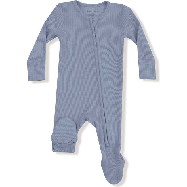 2 Way Zipper Footie Basics, Blue Blizzard