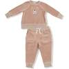 Raglan Sweatshirt + Jogger Set Velour Teddy Bear - Mixed Apparel Set - 1 - thumbnail