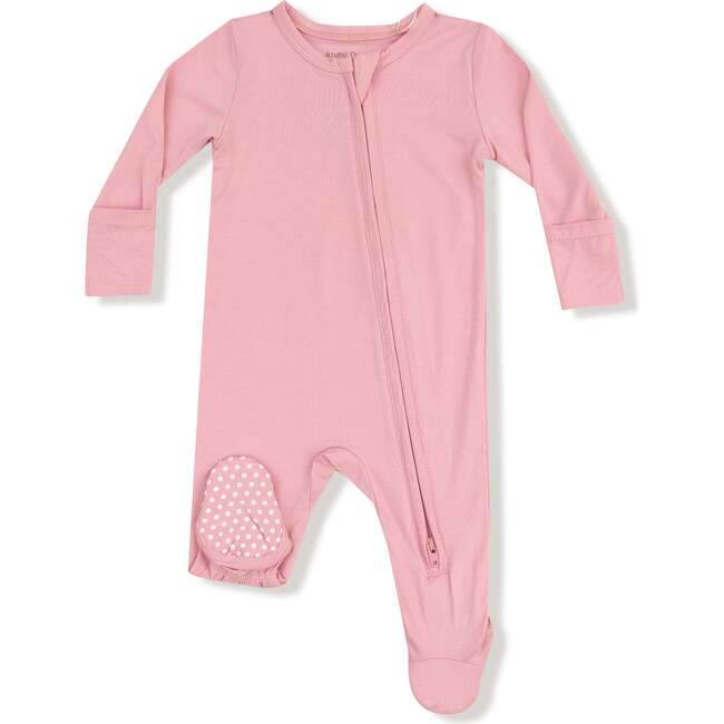 2 Way Zipper Footie Pink Dolphin