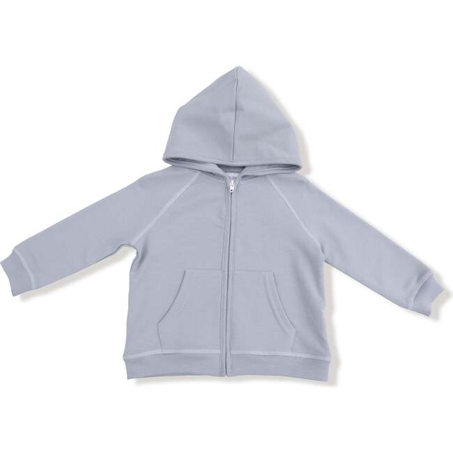 Zip Hoodie Solid, Quarry, French Terry