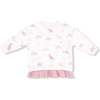Pull Over Sweatshirt with Ruffle and Flare Pant Soft Dinos- French Terry, Purple - Mixed Apparel Set - 2