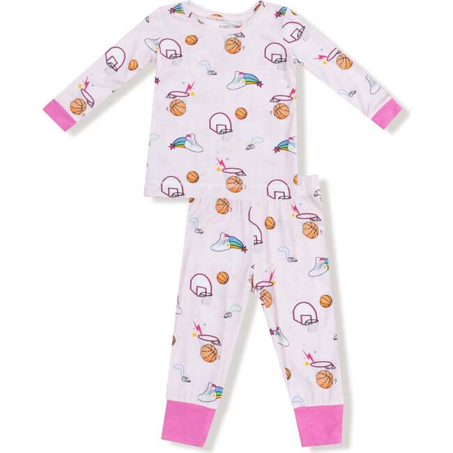 Long Sleeve Loungewear Set Basketball Pink