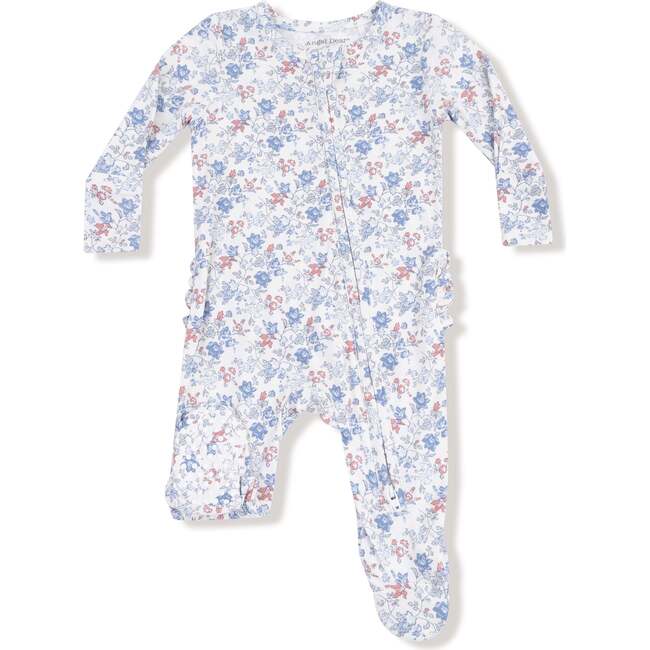 2 Way Zipper Ruffle Back Footie Country Girl Floral
