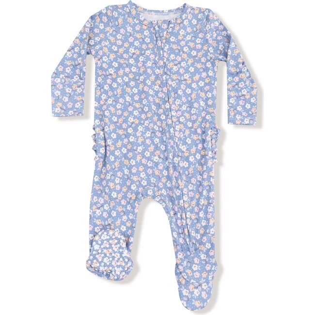 2 Way Zipper Ruffle Back Footie Country Calico