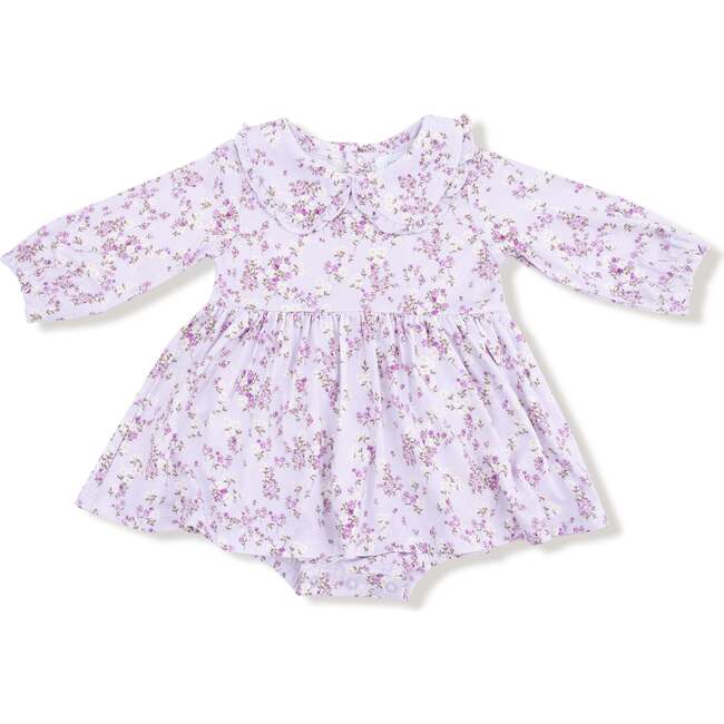 Long Sleeve Peter Pan Ruffle Collar Bubble with Skirt Sweet Dream Florals