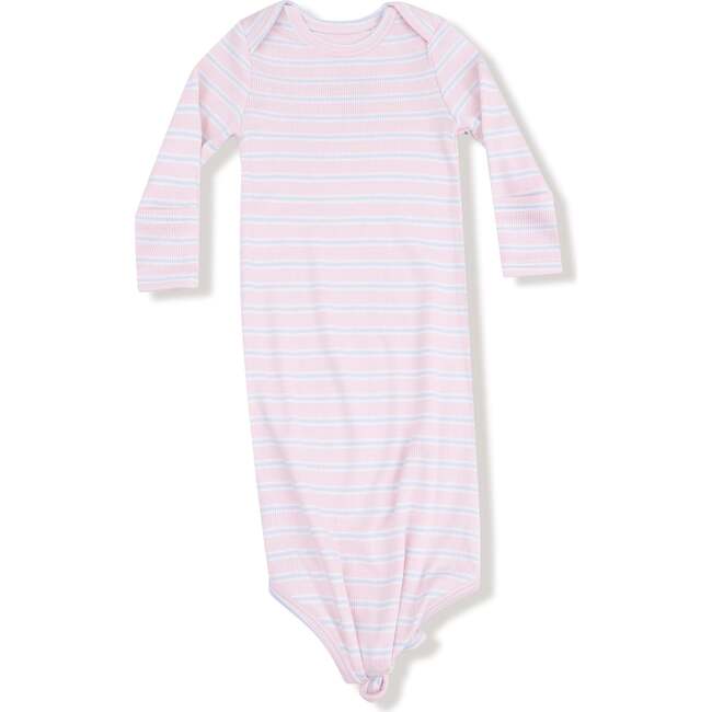 Knotted Gown Basics, Multi Stripe, Pink