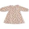 Long Sleeve Ruffle Smocked Neck Dress + Diaper Cover Prairie Calico - Dresses - 3