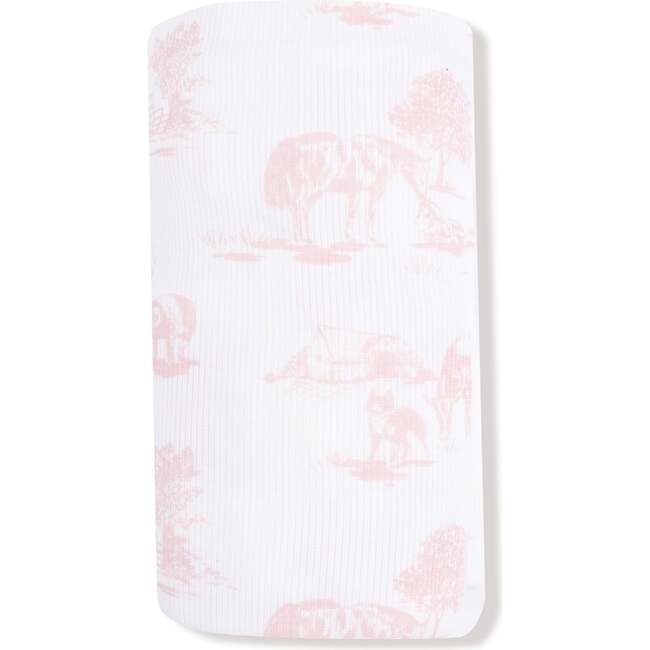 Swaddle Blanket Farm Toile, Pink - Swaddles - 2