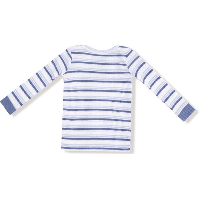 Long Sleeve Loungewear Set Vintage Stripe, Blue - Mixed Apparel Set - 2