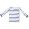 Long Sleeve Loungewear Set Vintage Stripe, Blue - Mixed Apparel Set - 2
