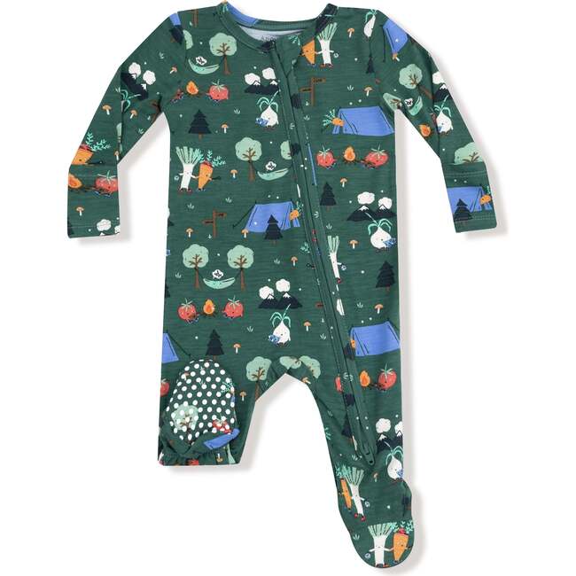 2 Way Zipper Footie Camping Veggies