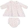 Long Sleeve Dress + Diaper Cover Carrie Floral, Muslin - Dresses - 1 - thumbnail