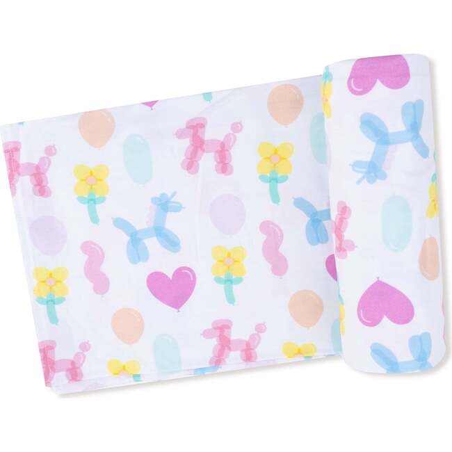 Swaddle Blanket Balloon Animals Pink