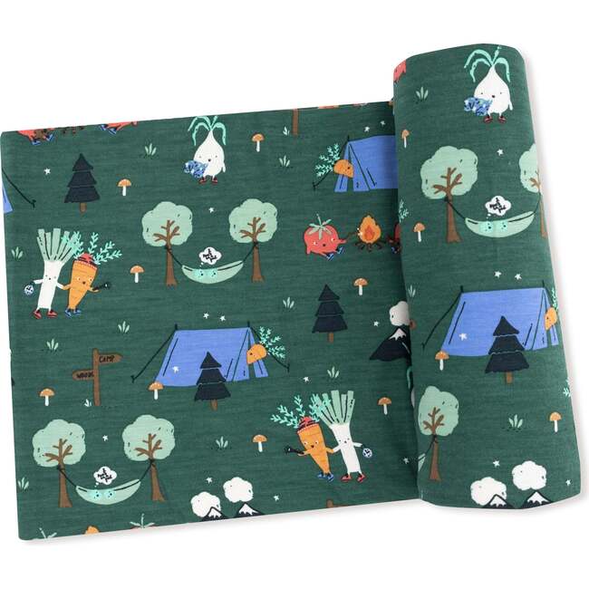 Swaddle Blanket Camping Veggies