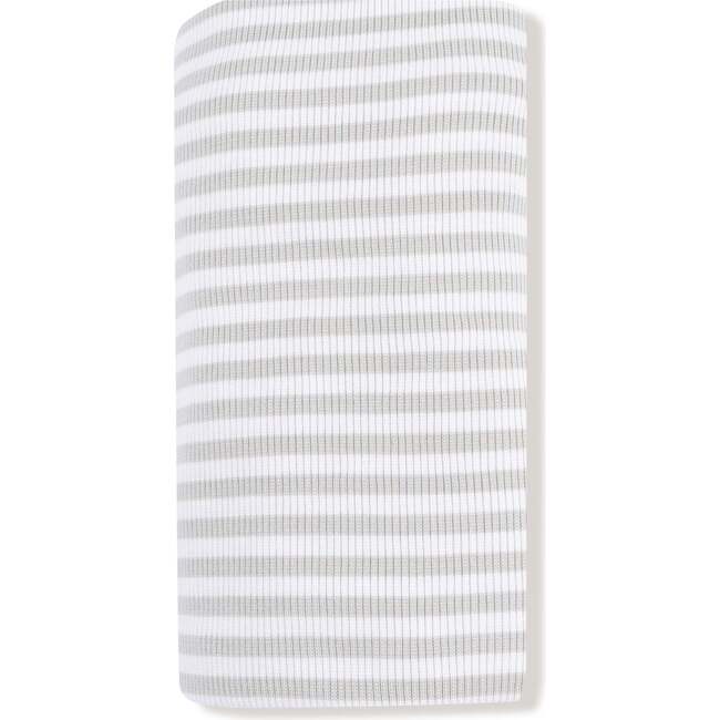 Swaddle Blanket Basics, Stripe, Mineral- Grey/White - Swaddles - 2