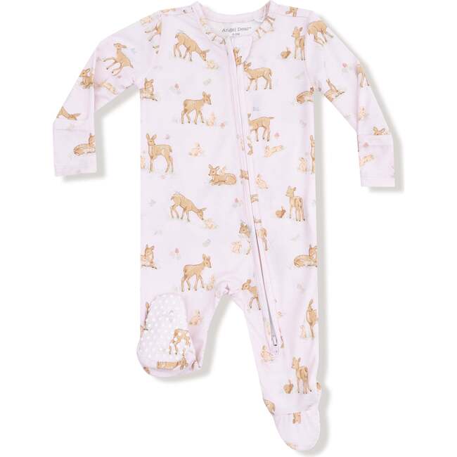 2 Way Zipper Ruffle Back Footie Little Fawn