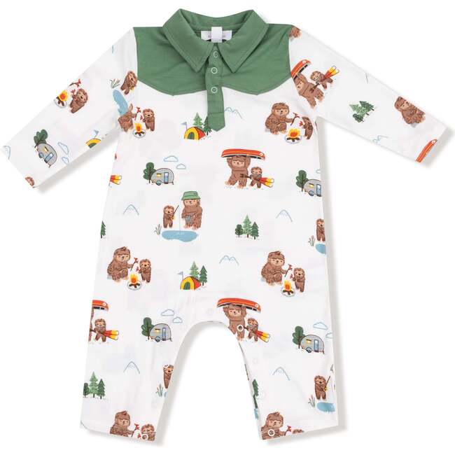 Long Sleeve Cowboy Romper Bigfoot Camping