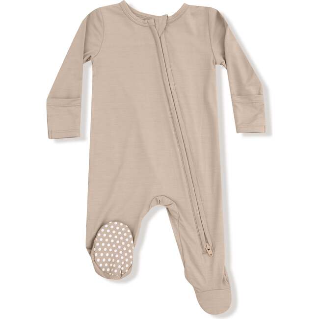 2 Way Zipper Footie Basics, Smoke Gray