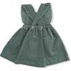 Pinafore Dress and Bloomer Corduroy, Dark Ivy - Dresses - 2