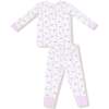 Long Sleeve Loungewear Set Dainty Buds and Bows Stripe - Mixed Apparel Set - 1 - thumbnail
