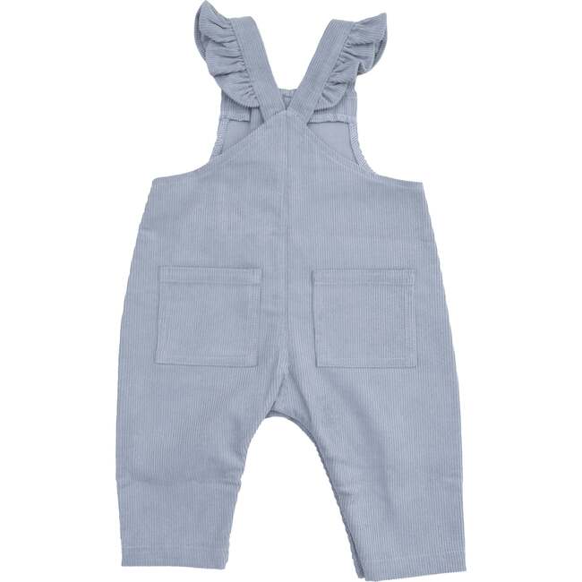 Front Snap Ruffle Overalls Corduroy, Quarry - Overalls - 3