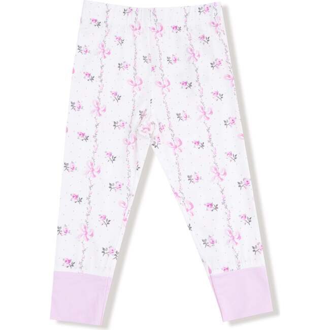 Long Sleeve Loungewear Set Dainty Buds and Bows Stripe - Mixed Apparel Set - 2