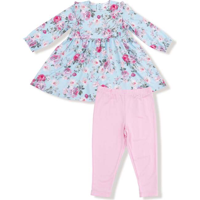 Ruffle Long Sleeve Dress + Legging Charlotte Floral