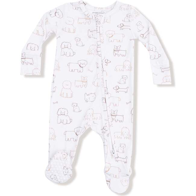 2 Way Zipper Footie Neutral Pups
