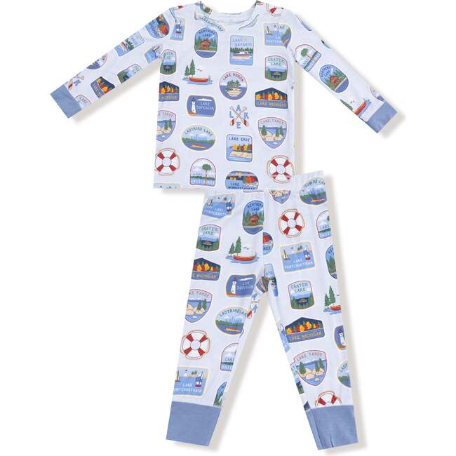 Long Sleeve Loungewear Set Lake Stickers