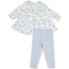 Smocked Ruffle Long Sleeve Dress + Legging Sweet Rose Calico - Mixed Apparel Set - 1 - thumbnail