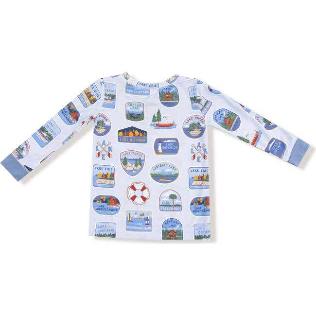 Long Sleeve Loungewear Set Lake Stickers - Mixed Apparel Set - 2