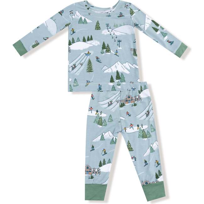 Long Sleeve Loungewear Set Winter Fun Skiers